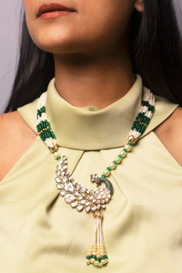 Madira Green Embellished Choker Set