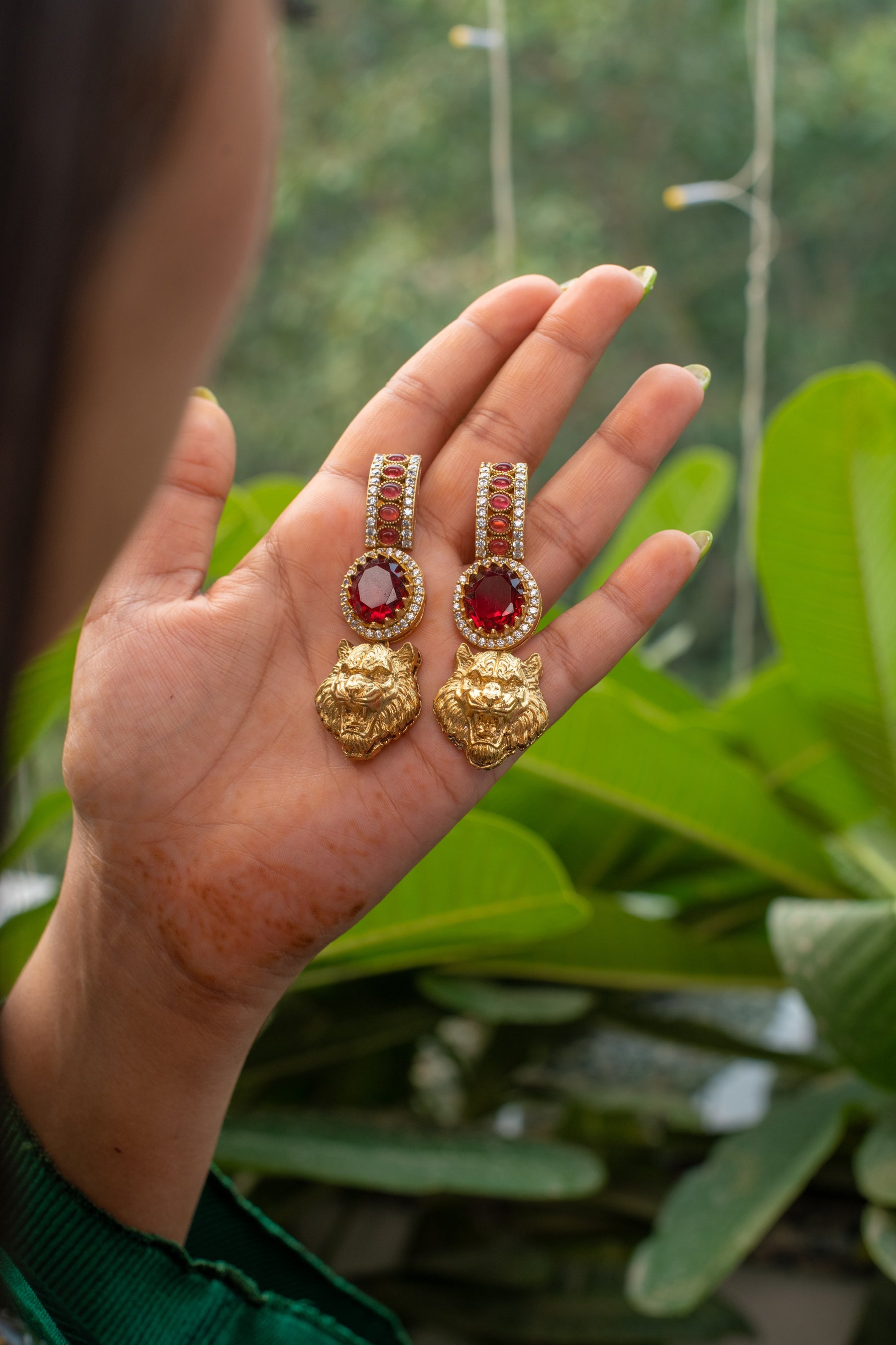 The Bengal Tiger Drop Earrings