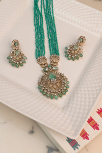 Benazir Sage Emerald Set