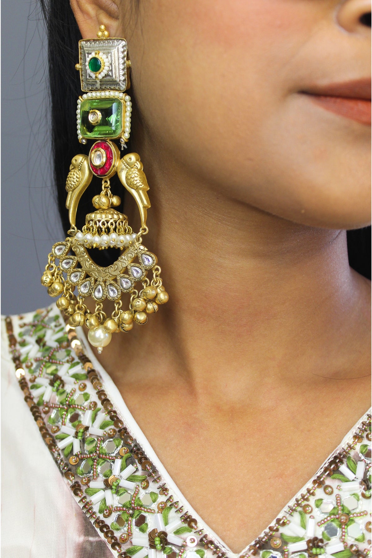 Chandrika Antique Ghungroo Earrings