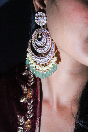 Niyati Polki Pearl Drop Chandbalis