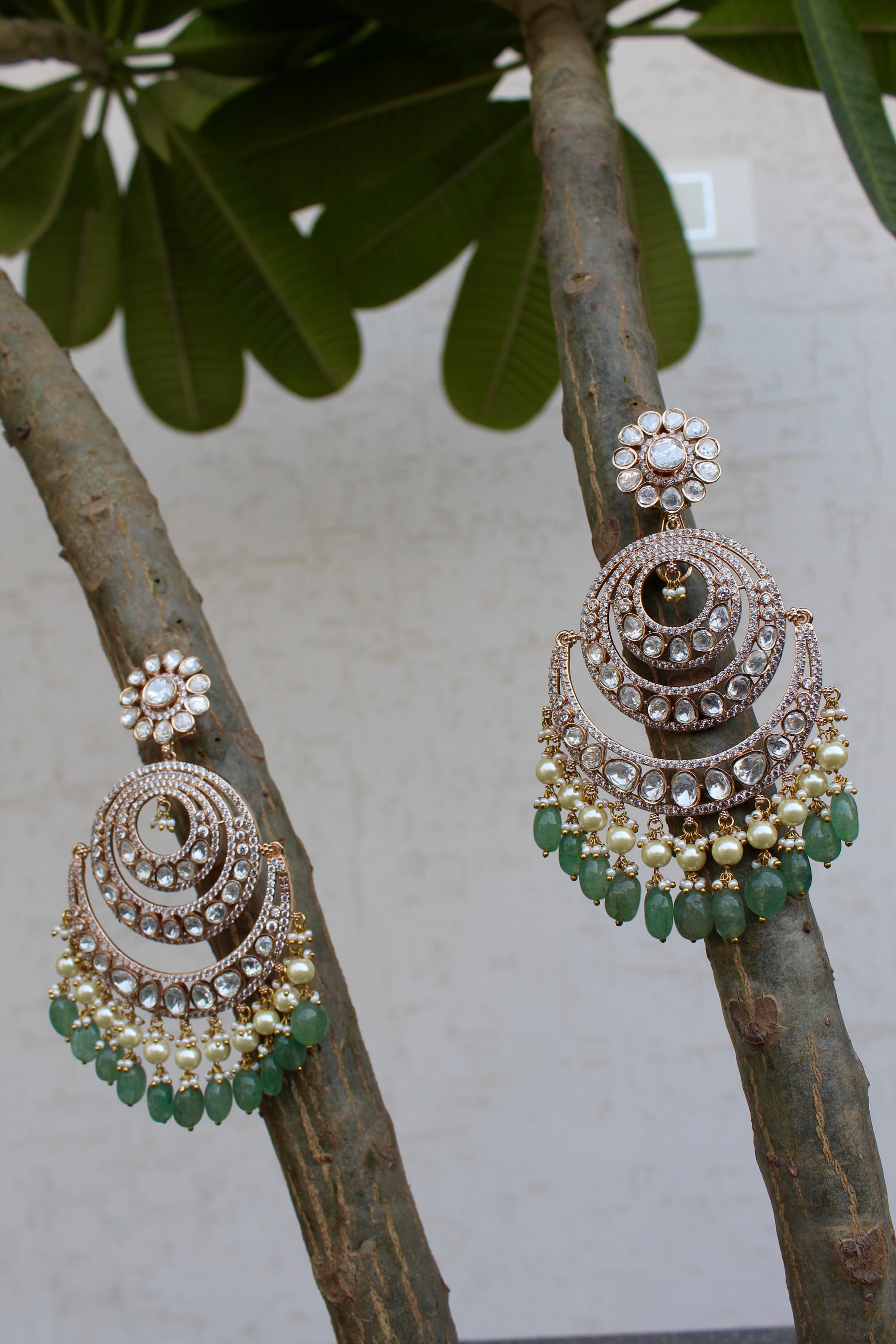 Niyati Polki Pearl Drop Chandbalis