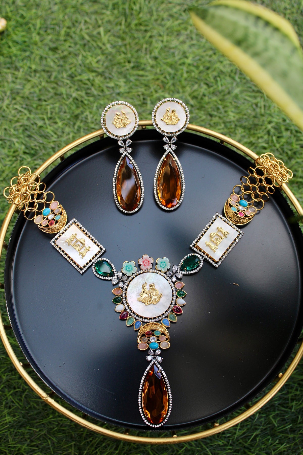 Raina Radha Krishna Necklace Set